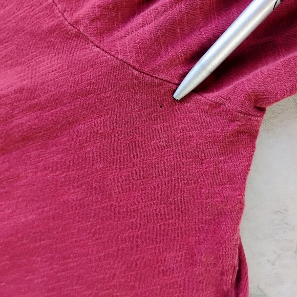 Lucky Brand Top Womens Plus 1X Red Embroidered Flowy Boho Bohemian Casual - Picture 10 of 11